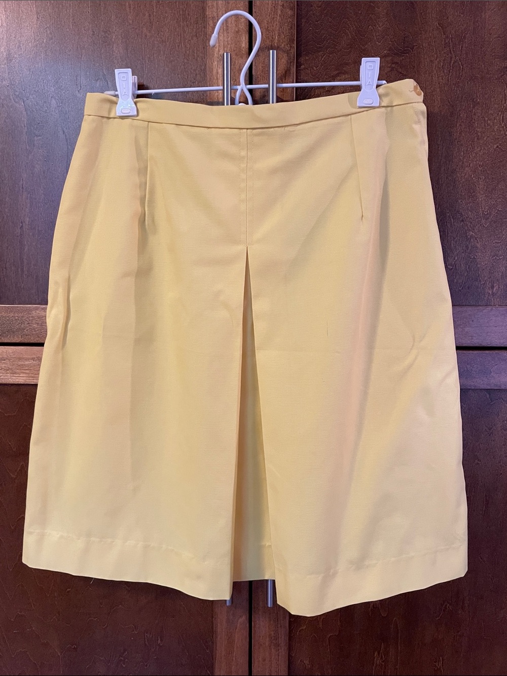 Women's Yellow A-Line Pleated Skirt (very vibrant yellow)